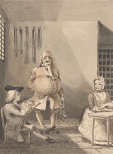 Dibujo Hogarth Sarah Malcolm de John Thomas Smith