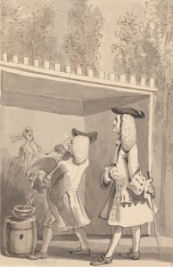 Hogarth pinta en los jardines de Vauxhall en presencia de Jonathan Tyers