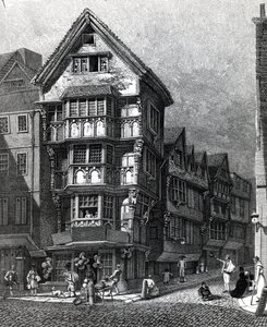 Casas Recientemente en la Esquina Oeste de Chancery Lane, Fleet Street, publicado en 1812 de John Thomas Smith