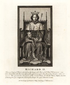 Rey Ricardo II de Inglaterra, de una pintura original colgada en el Coro de St Peter