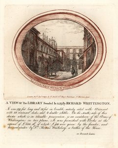 Biblioteca fundada en 1429 por Richard Whittington, en el Hospital de Cristo, Londres de John Thomas Smith