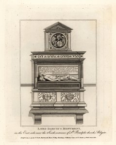 Monumento de Lord Darcie en la iglesia de St Botolph, Aldgate de John Thomas Smith