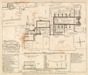 Plano de parte de Westminster como era en tiempos de Ricardo II