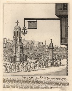 Procesión de María de Médici para visitar a su hija Henrietta Maria, esposa del Rey Carlos I de John Thomas Smith