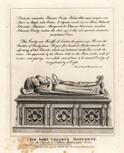 Monumento de Sir John Crosby en la iglesia de St Helen, Bishopsgate Street de John Thomas Smith