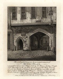 Las ruinas de las Puertas del Sur de Dukes Place, construidas por Sir Thomas Audley (1488-1544) cerca de Aldgate de John Thomas Smith