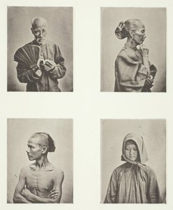 Cuatro cabezas, tipos de la clase trabajadora, c. 1868