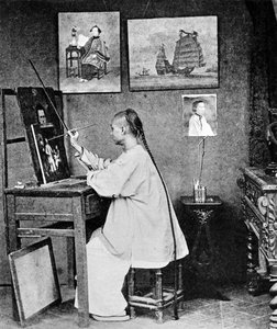 Lumqua, un artista de Hong Kong, c.1870 de John Thomson