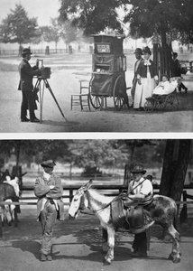 Fotografía en el Common y esperando ser contratado, 1876-77