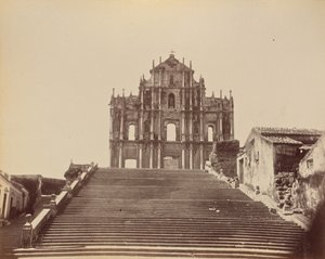 Ruinas de la antigua catedral, Macao de John Thomson