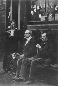 Trabajadores de la pared, c.1877 (foto en b/n) de John Thomson