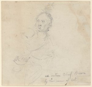 Capitán Joseph Lewis de Louis, de los indios Oneida, estudio para el