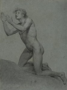 Bosquejo de un desnudo masculino- estudio de vida de John Trumbull