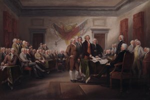 La Declaración de Independencia, 4 de julio de 1776 de John Trumbull