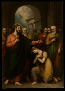 La mujer sorprendida en adulterio de John Trumbull
