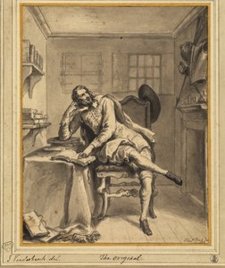 Don Quijote en su estudio de John Vanderbanck
