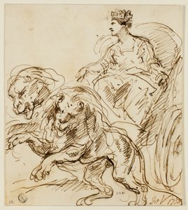 Cibeles en carro tirado por leones de John Vanderbank