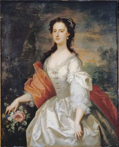 Retrato de una mujer de blanco de John Vanderbank