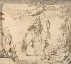 Estudio preparatorio para la decoración "Retrato ecuestre de Jorge I"