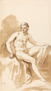 Desnudo masculino sentado