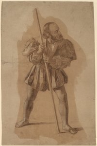 Estudio de vestuario para el mural de Colón, Washington, D.C.