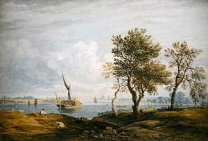 Battersea desde las orillas del Támesis de John Varley