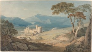 Castillo de Harlech y Snowdon de John Varley