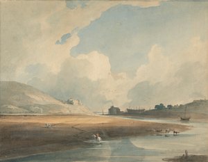 Castillo de Harlech y transbordador de Twgwyn de John Varley