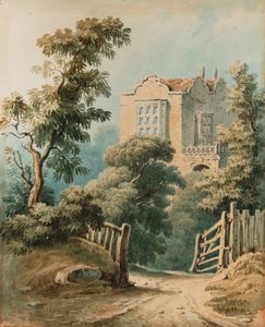 Holland House, Kensington (acuarela) de John Varley