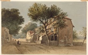 Leyton, Essex, c.1800 (acuarela sobre papel) de John Varley
