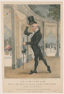 C H Simpson Esquire, Maestro de Ceremonias en los Jardines Reales, Vauxhall