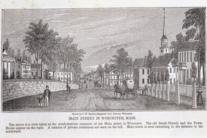 Calle principal en Worcester, de 