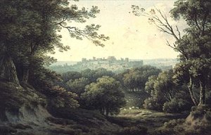 Vista Lejana del Castillo de Windsor de John Warwick Smith