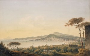 Nápoles Desde la Villa de Sir William Hamilton, 1780-1782 de John Warwick Smith