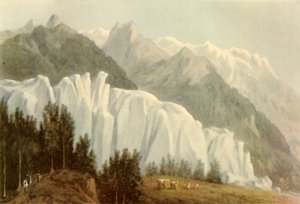 El glaciar des Bossons, Chamonix de John Warwick Smith