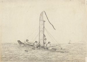 Una canoa de vela de Otaheite de John Webber