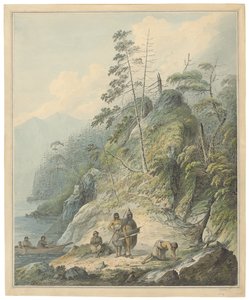 Una vista en Nootka Sound, 1784 de John Webber