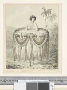 F.12 Una joven de Otaheite trayendo un regalo, c.1773-84 de John Webber