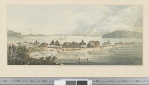 F.41 Una Vista de la Ciudad y el Puerto de San Pedro y San Pablo en Kamtschatka, c.1783-84 de John Webber