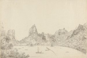 Vista del Puerto de Taloo en la Isla de Eimeo de John Webber