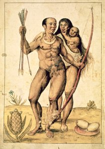 Una Familia Nativa Americana, c.1585-87