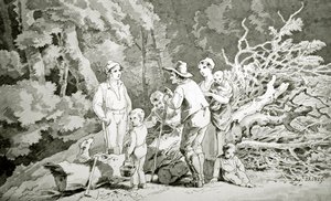 La familia del leñador de John White Abbot