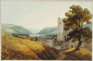 Desde el cementerio en Dulverton, Somerset, 1800 de John White Abbott
