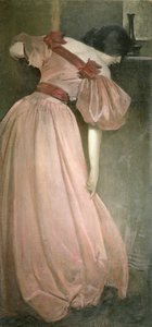 Estudio de retrato en rosa (El vestido rosa), 1896 de John White Alexander