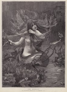 La sirena de John William (after) Waterhouse