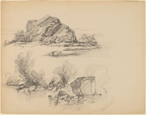 Rocas a lo largo de una orilla del lago [recto]