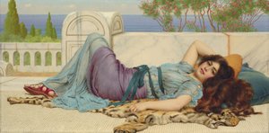 Travesura y reposo de John William Godward