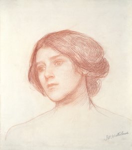 Cabeza de una niña de John William Waterhouse