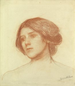 Cabeza de una niña de John William Waterhouse
