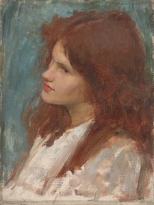 Cabeza de una chica de John William Waterhouse